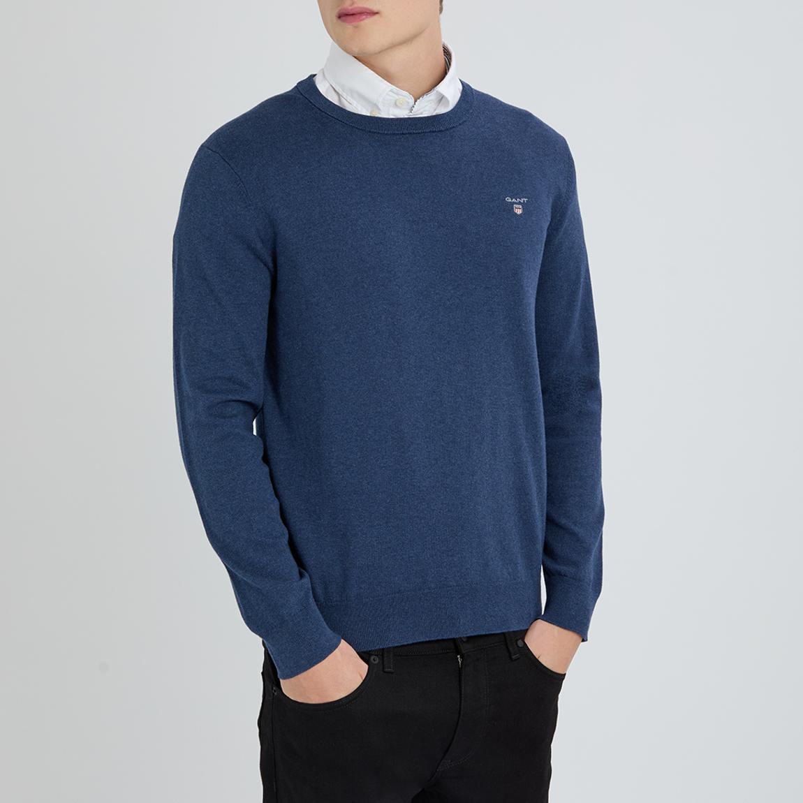 Blue Crew Neck Cotton Jumper main product photo