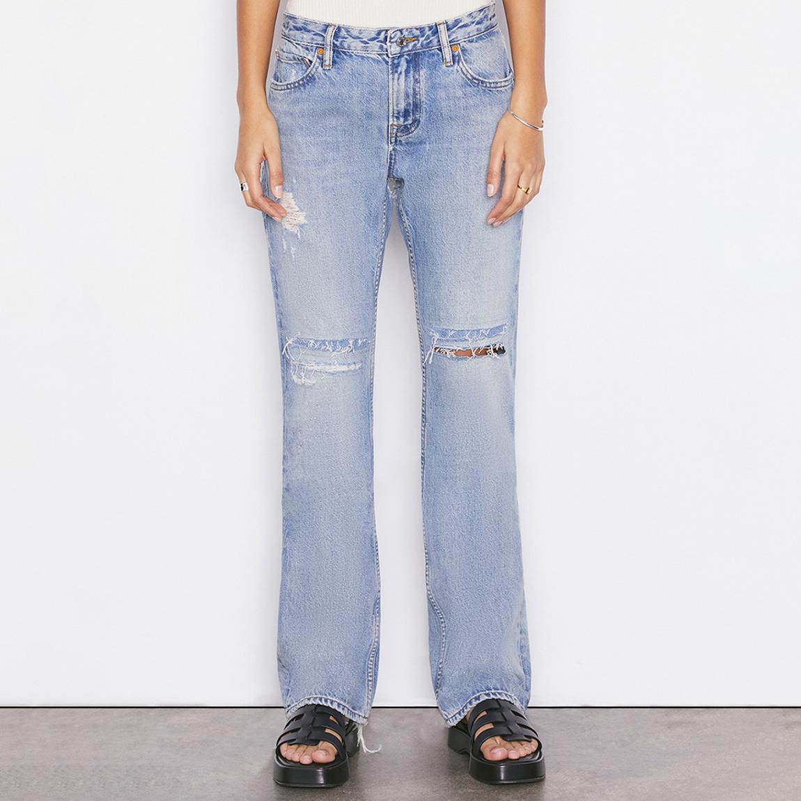 Light Blue Washed Low Boot Cut Jeans main product photo