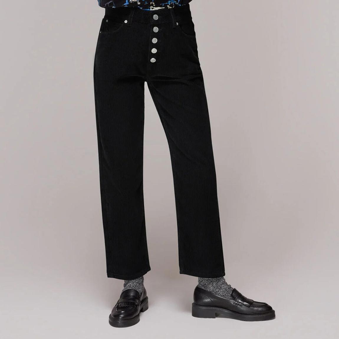 Black Hollie Button Front Jeans main product photo