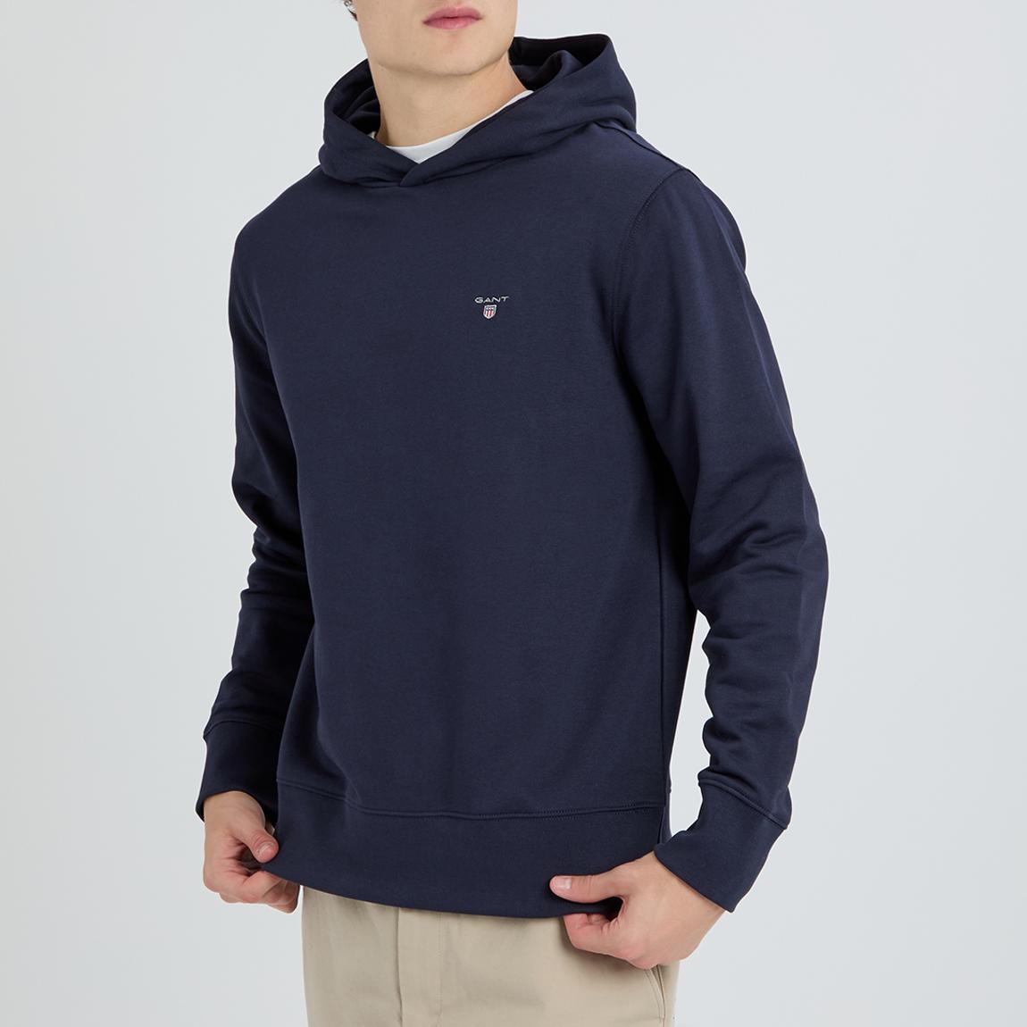 Navy Regular Fit Original Shield Cotton Blend Hoodie main product photo