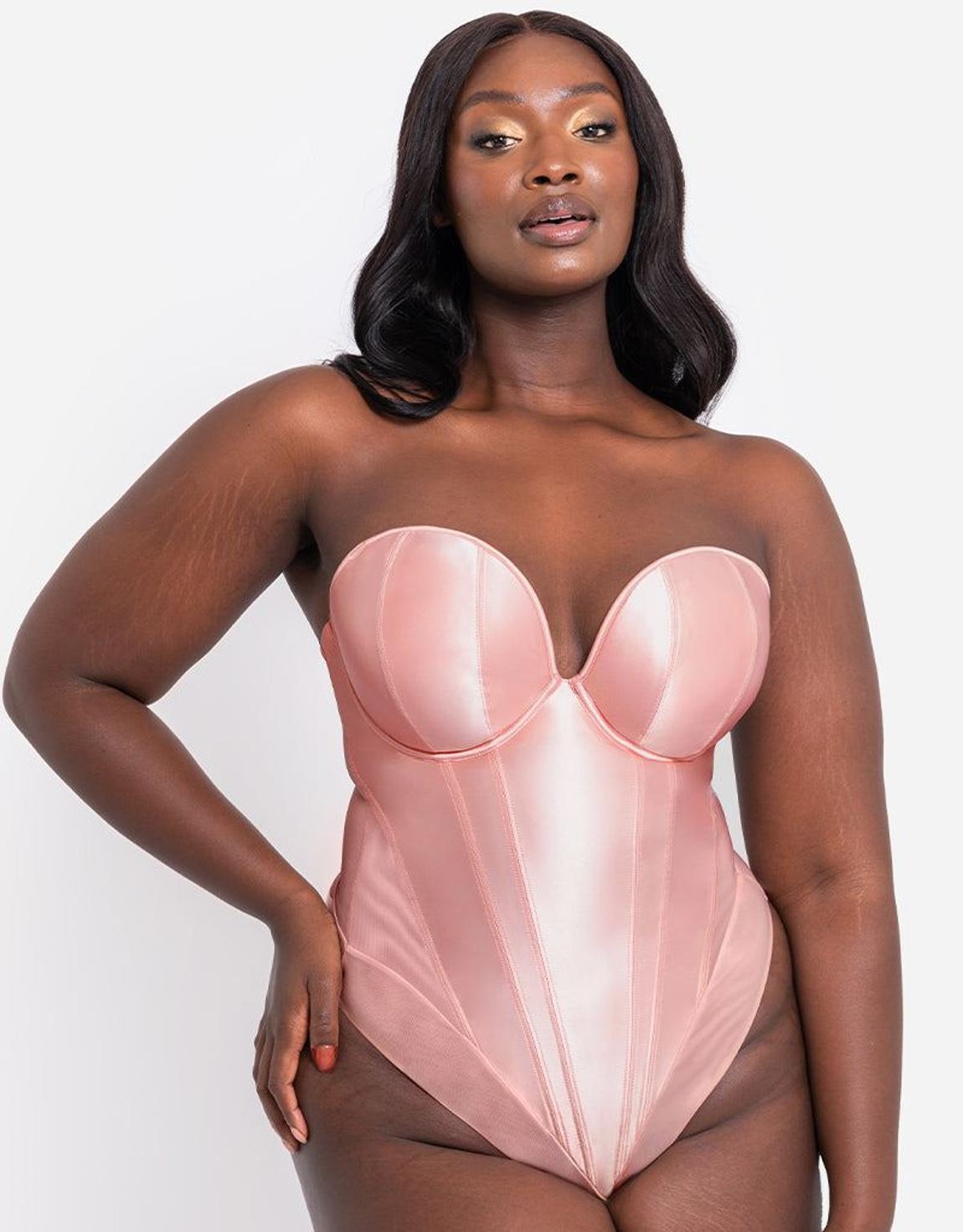 Scantilly Classique Plunge Strapless Padded Body Powdery Pink main product photo