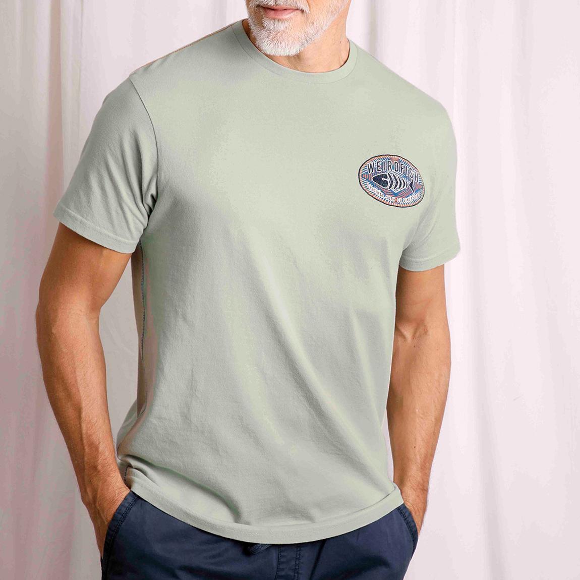 Green Back Print Cotton T-Shirt main product photo