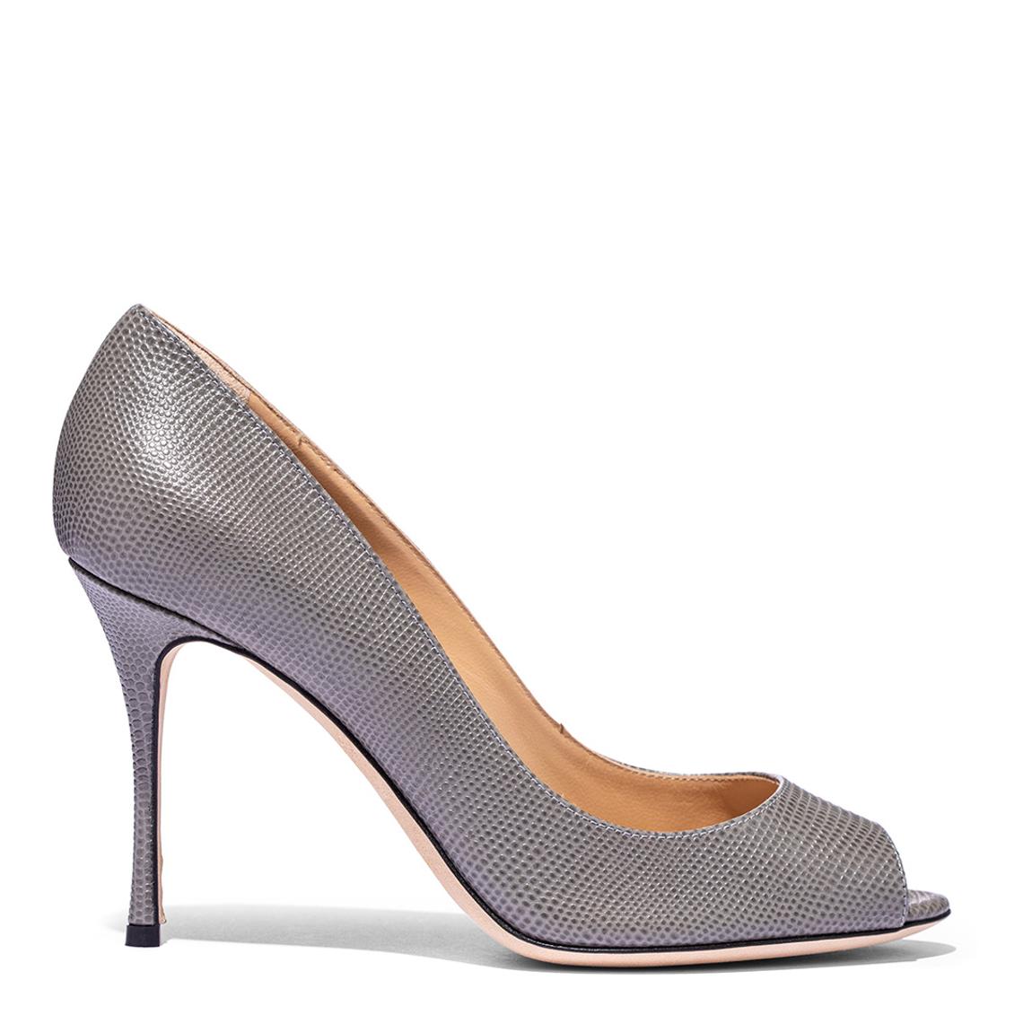 Grey Textured Peep Toe Pump Heels main product photo