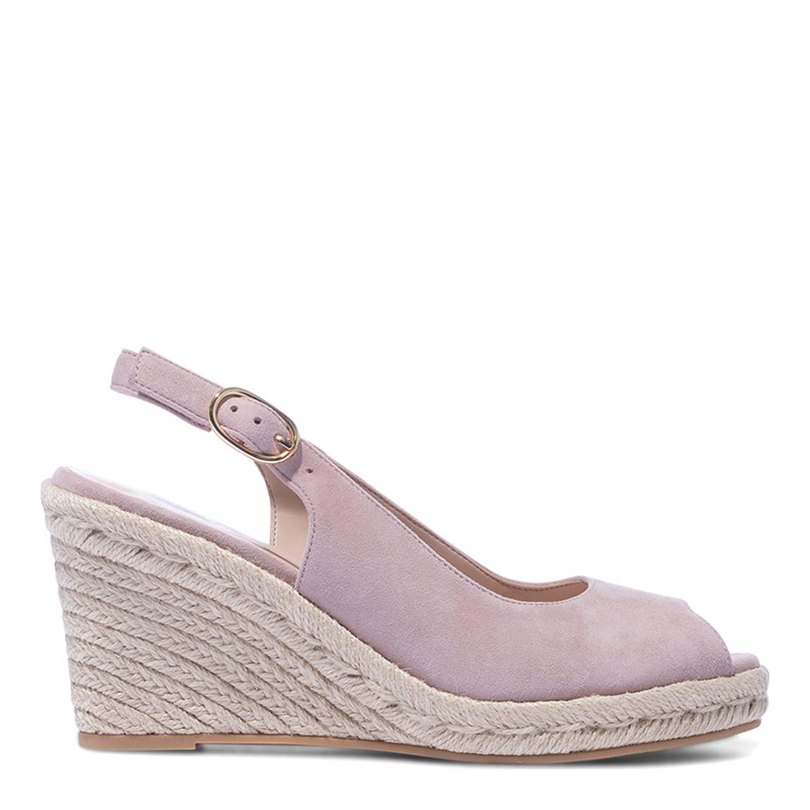 Dolce Pink Suede Slingback Espadrilles main product photo