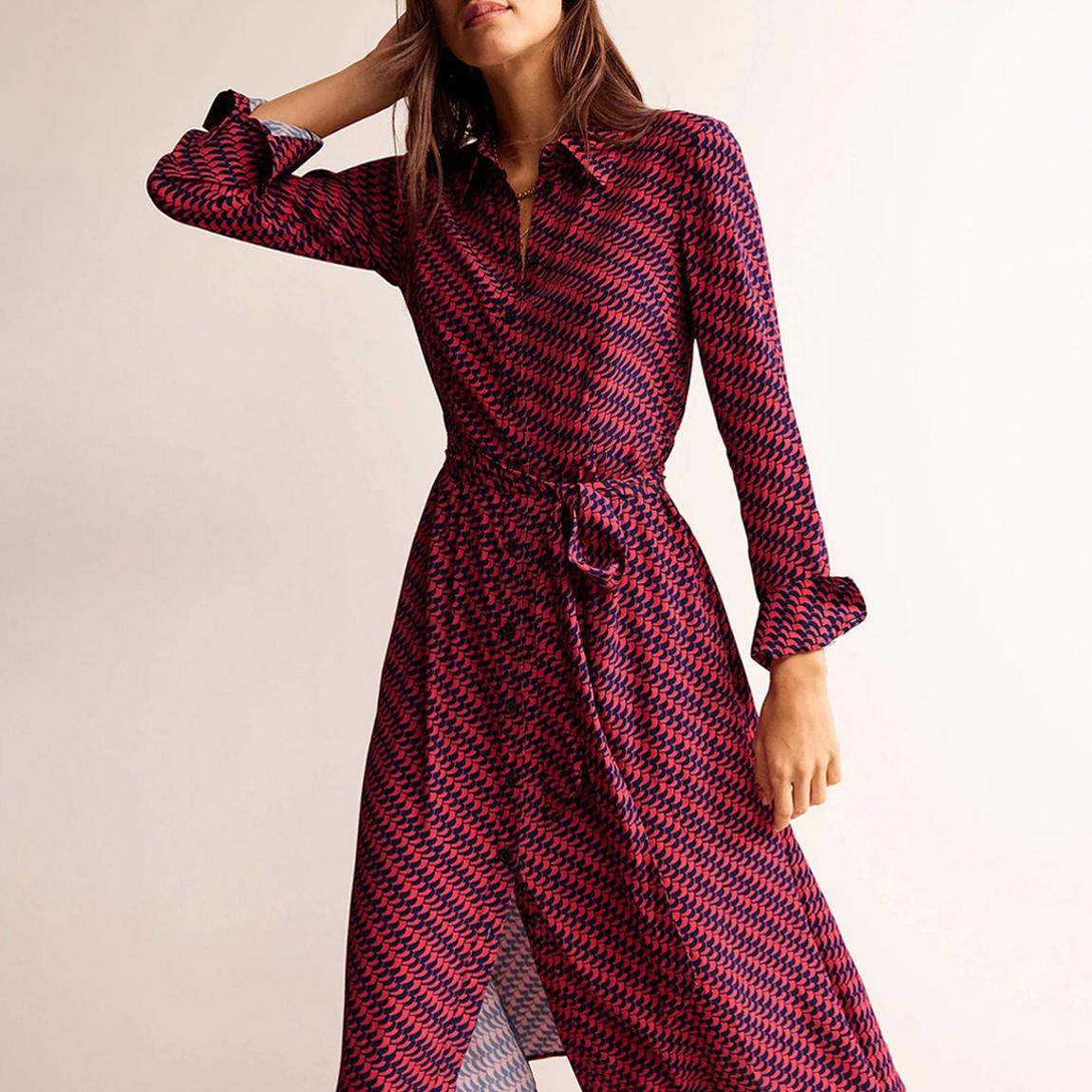 Pink Kate Midi Shirt Dress main product photo