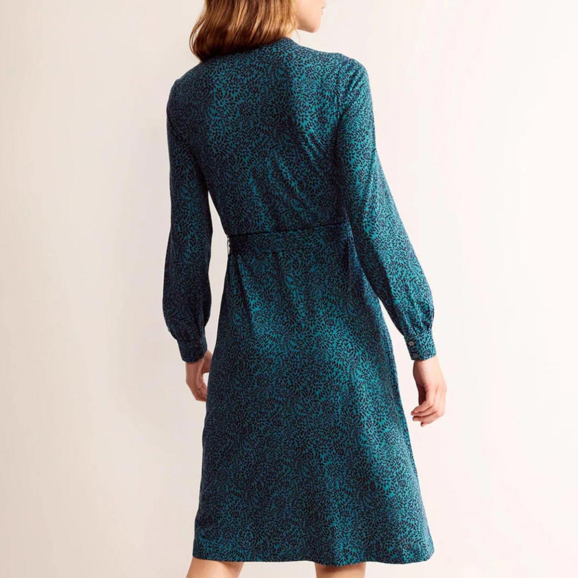 Boden Teal Julia Jersey Shirt Dress - BrandAlley