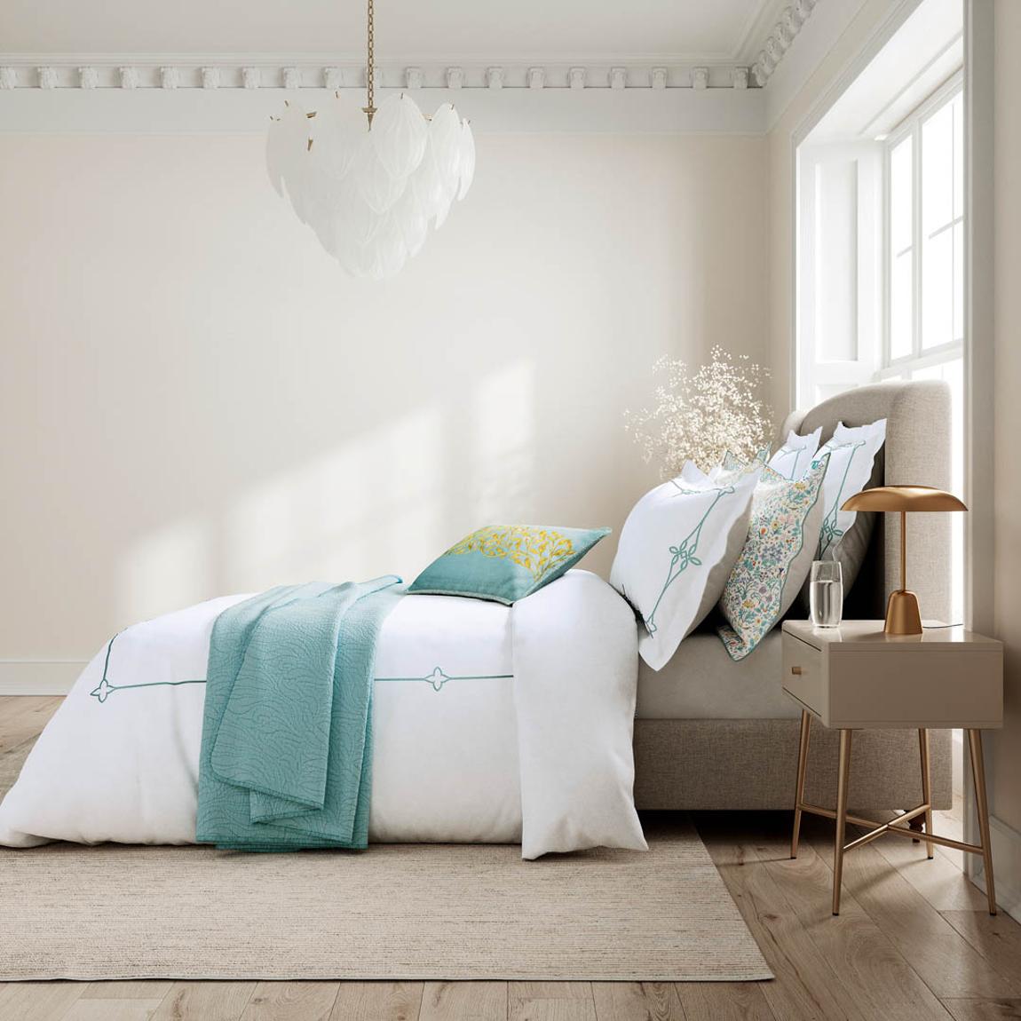 Voysey Trail King Duvet Cover, Aqua main product photo
