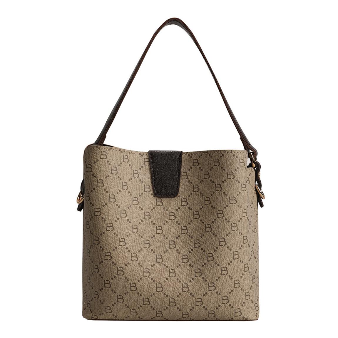 Cream & Brown Shoulder Bag main product photo