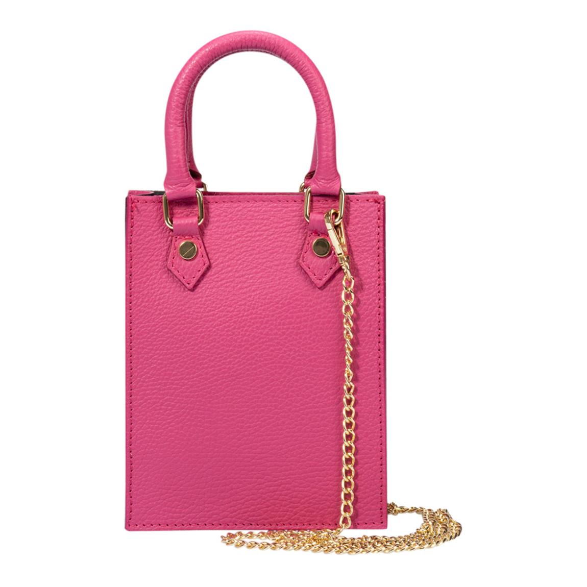 Pink Leather Top Handle Bag main product photo