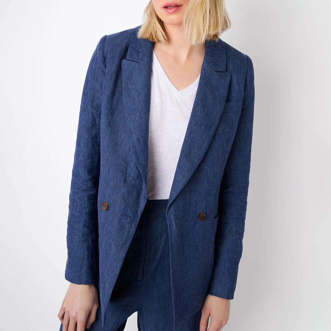 Navy Alaina Double Breasted Blazer main product photo