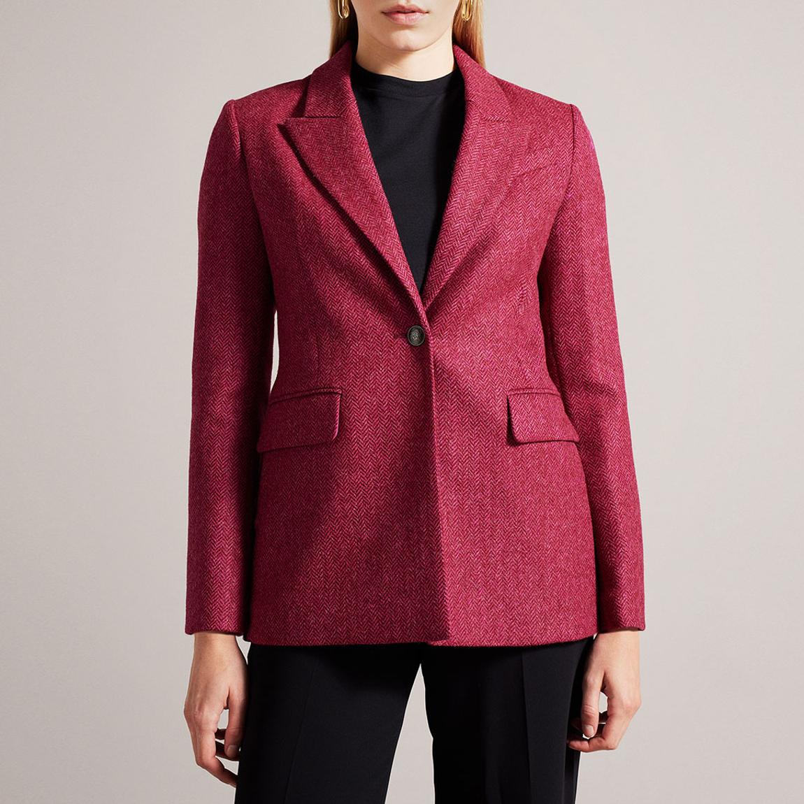 Burgundy Allyaah Relaxed Wool Blazer main product photo