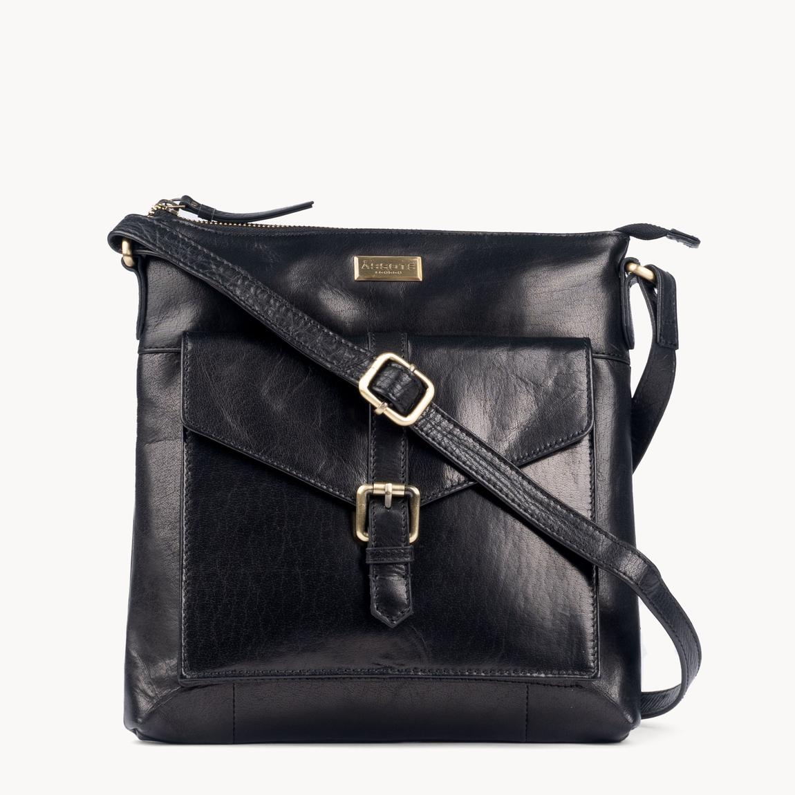 'HOXTON' Vintage Real Leather Crossbody Sling Bag main product photo