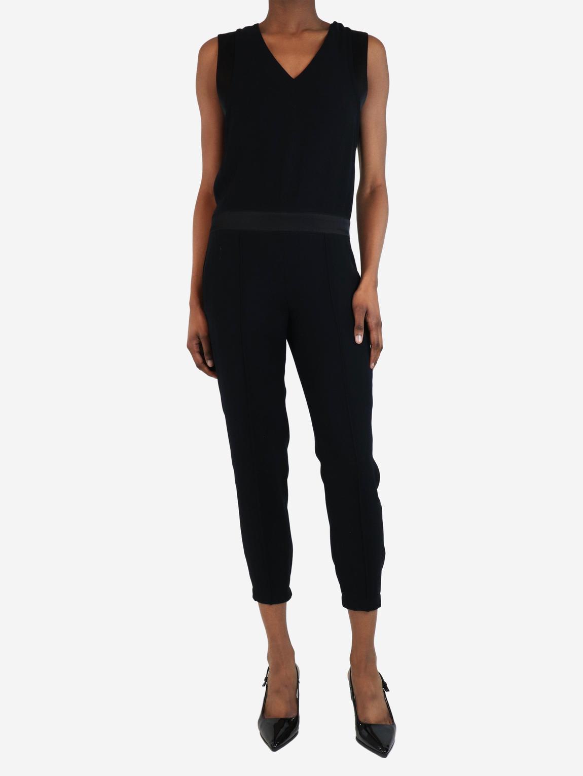 Navy blue sleeveless jumpsuit main product photo