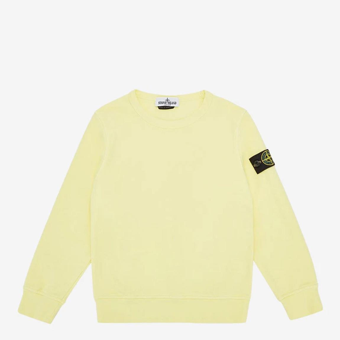 Yellow Crew Neck Cotton Fleece Sweatshirt main product photo