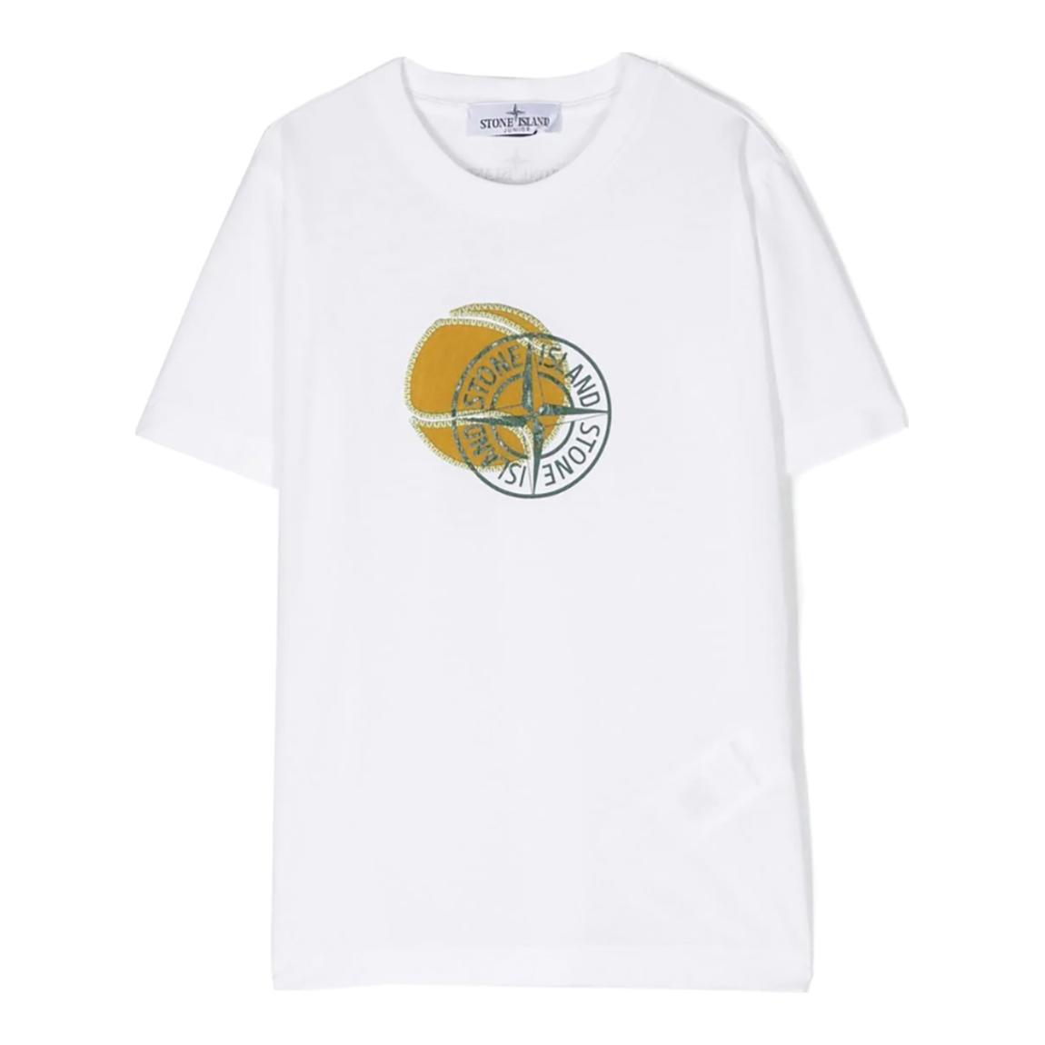 White Graphic Print Cotton T-Shirt main product photo
