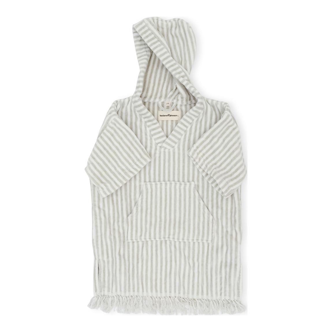 The Kids Poncho, Ages 4-7 Laurens Sage Stripe main product photo