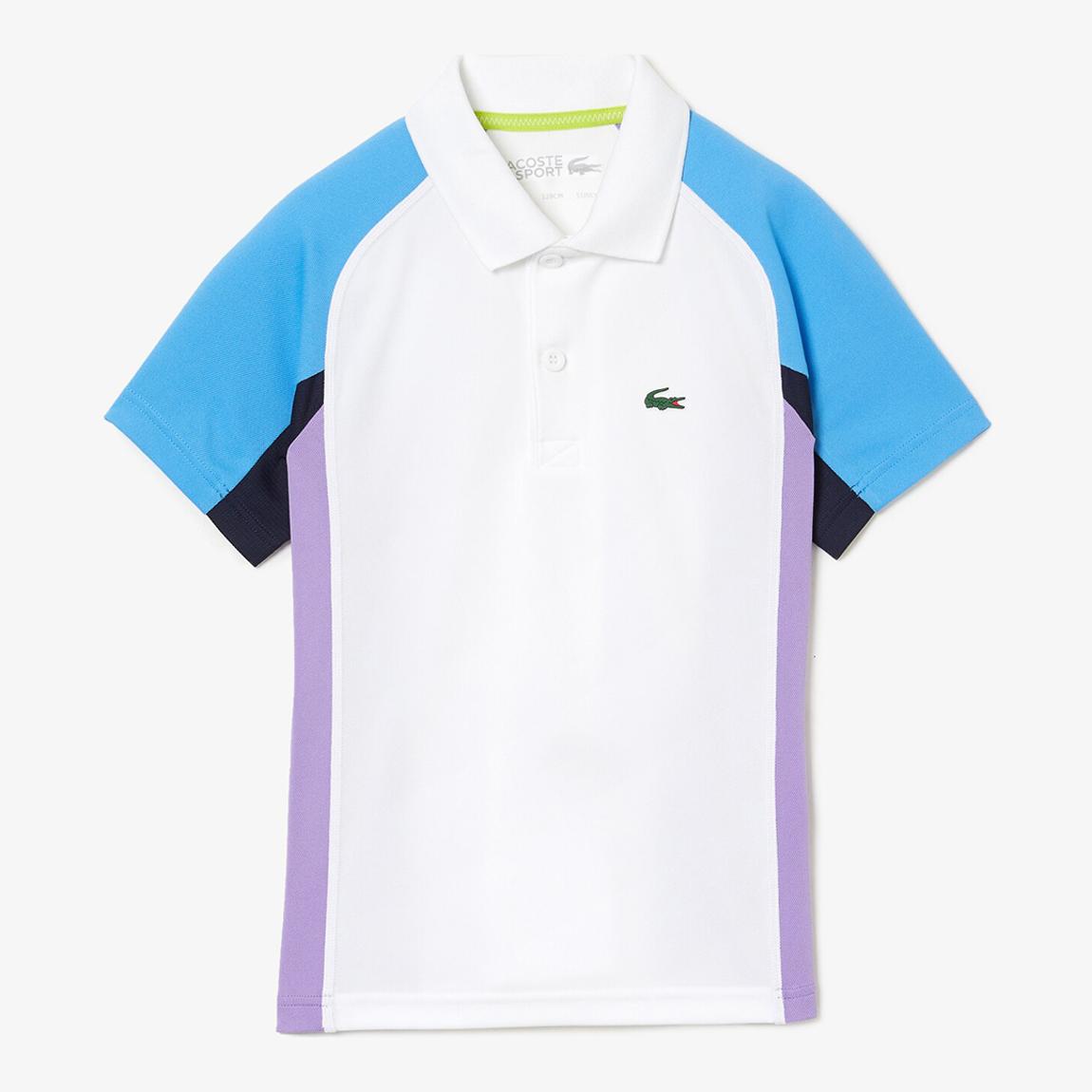 Teen Boy's White Colourblock Polo Shirt main product photo