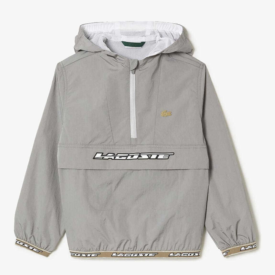 Teen's Beige Printed Half Zip Jacket main product photo