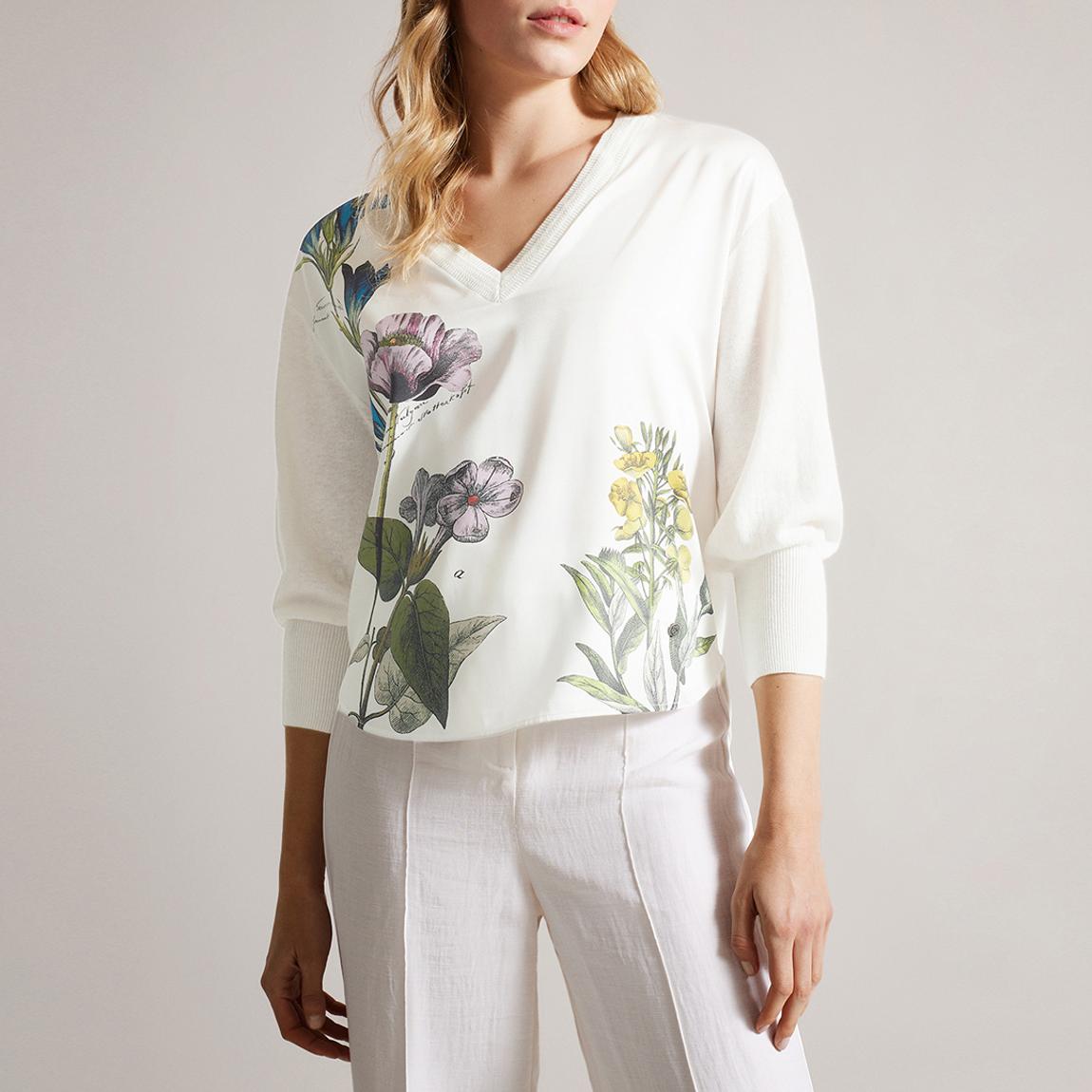 White Raili Woven Front Jumper main product photo