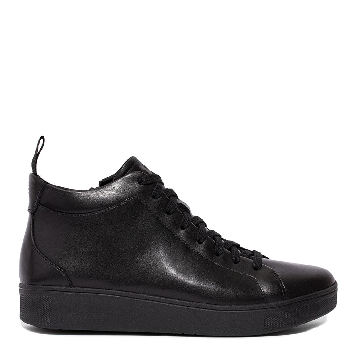 Black Rally Leather High Top Trainers main product photo