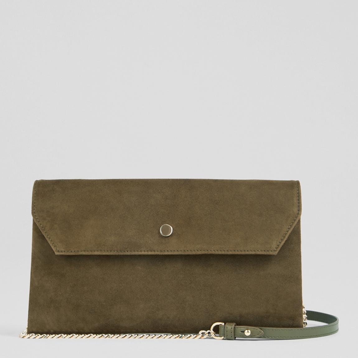 Olive Dora Suede Clutch main product photo