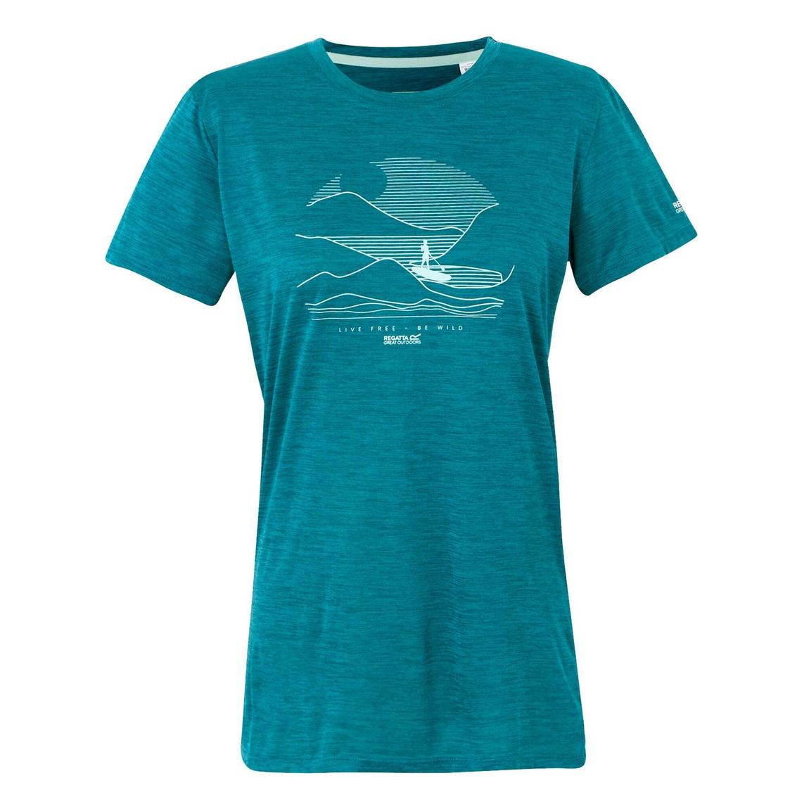 Womens/Ladies Fingal IX Live Free Be Wild Marl T-Shirt Exotic Plume main product photo