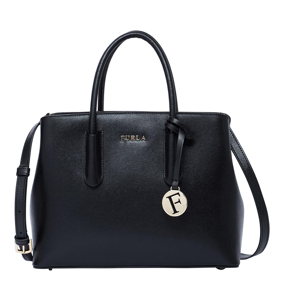Furla Black Tessa Small Tote - BrandAlley