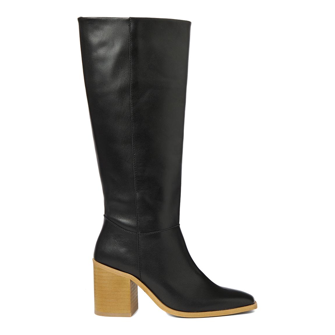 Brown Chamonix Leather Long Boots main product photo