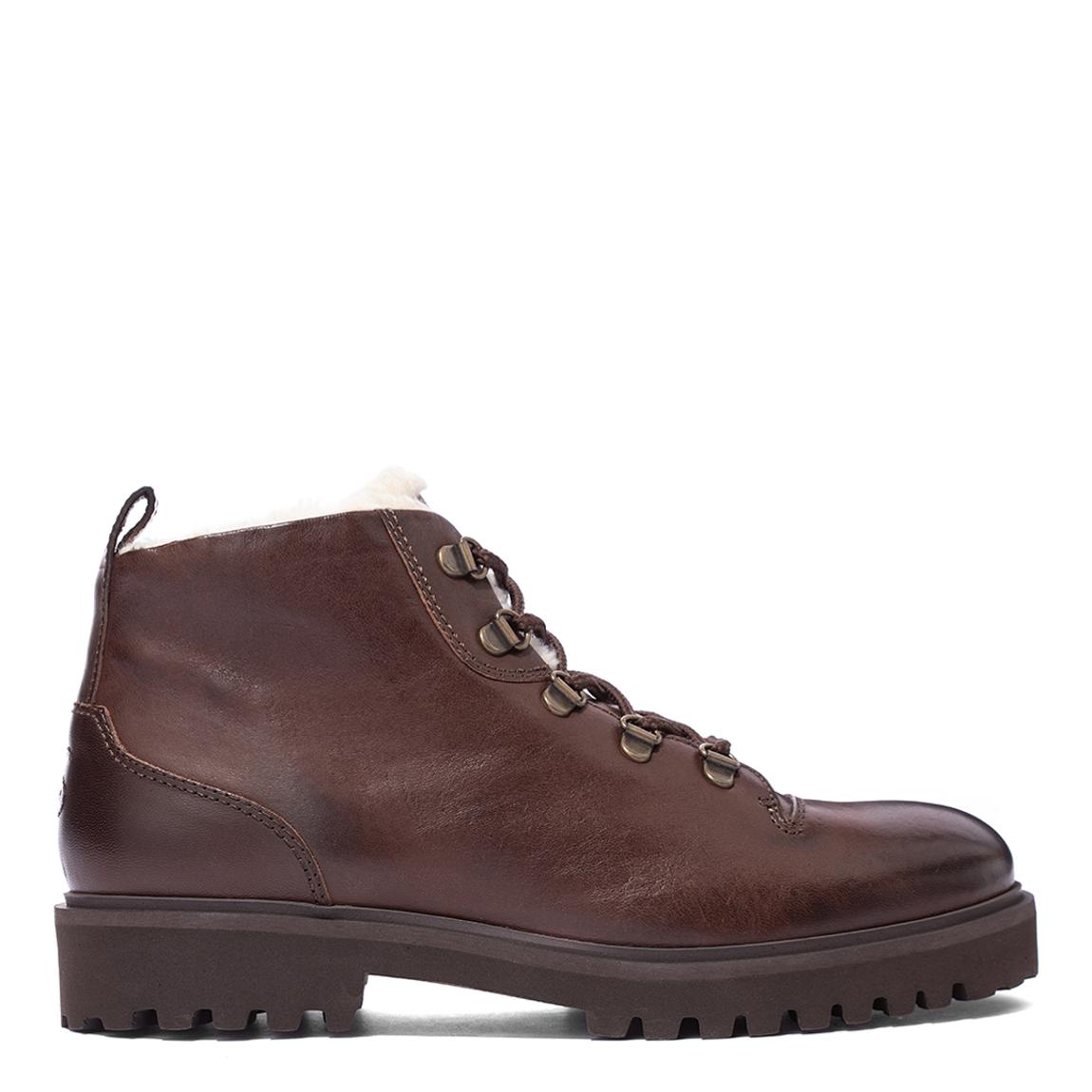 Brown Chamonix Leather Ankle boots main product photo