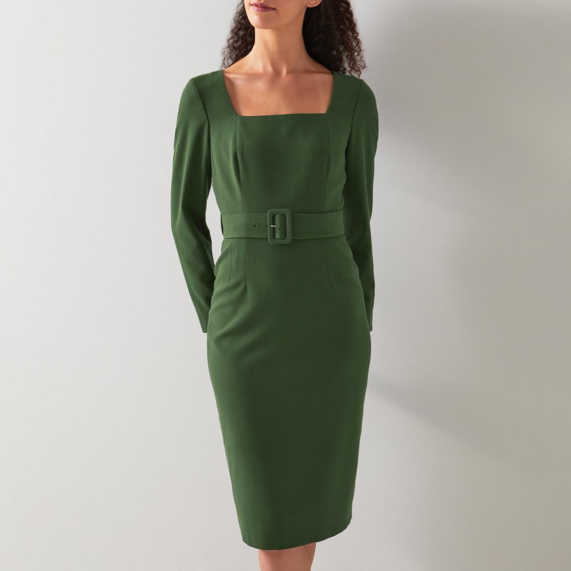 Khaki Carringto Belted Dress main product photo