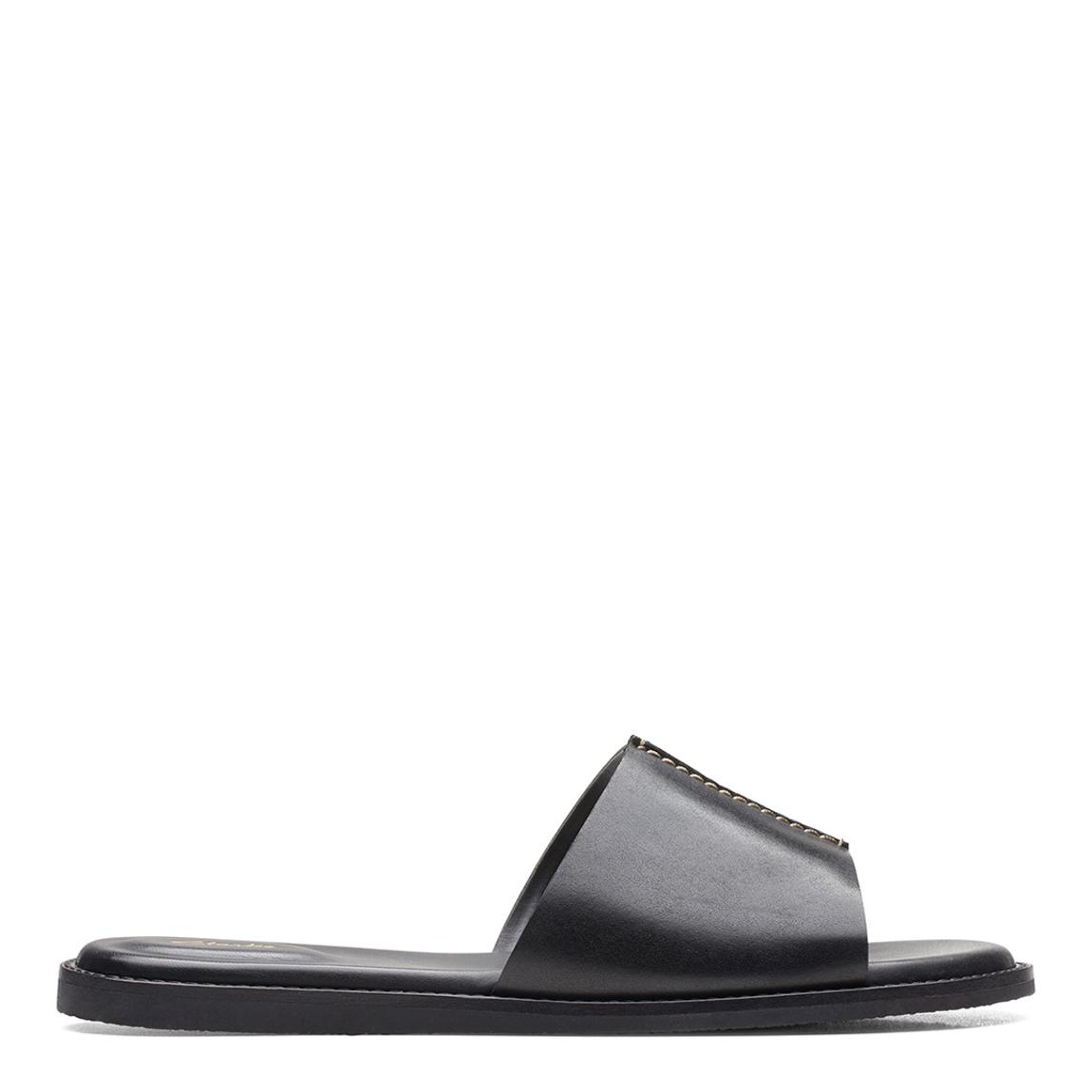 Black Leather Karsea Mule Sandal main product photo