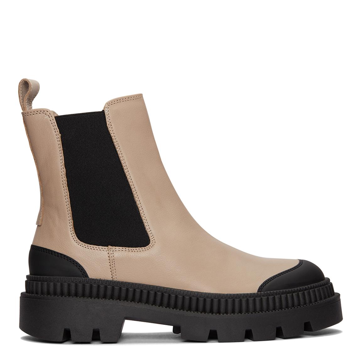 Taupe Leather Apilla Chelsea Boots main product photo