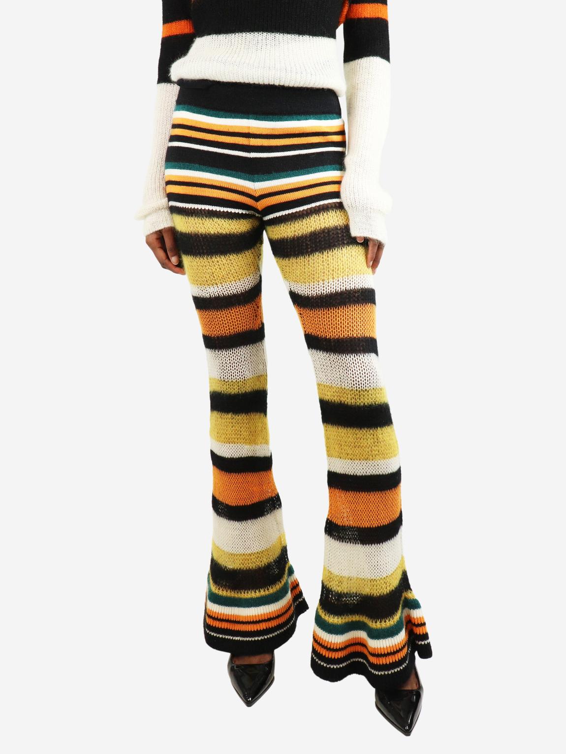 Multicolour striped mohair-blend trousers main product photo