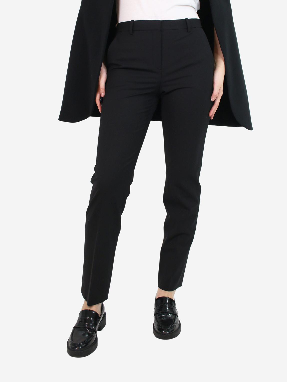 Black straight-leg trousers main product photo