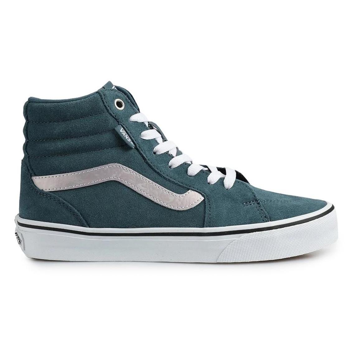 Leather Sneakers with Rubber Sole and Round Toe Wo - Blue main product photo