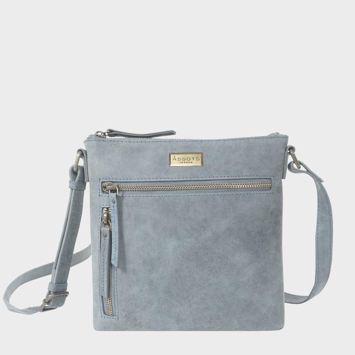 RUE' Distressed Real Leather Crossbody Bag main product photo