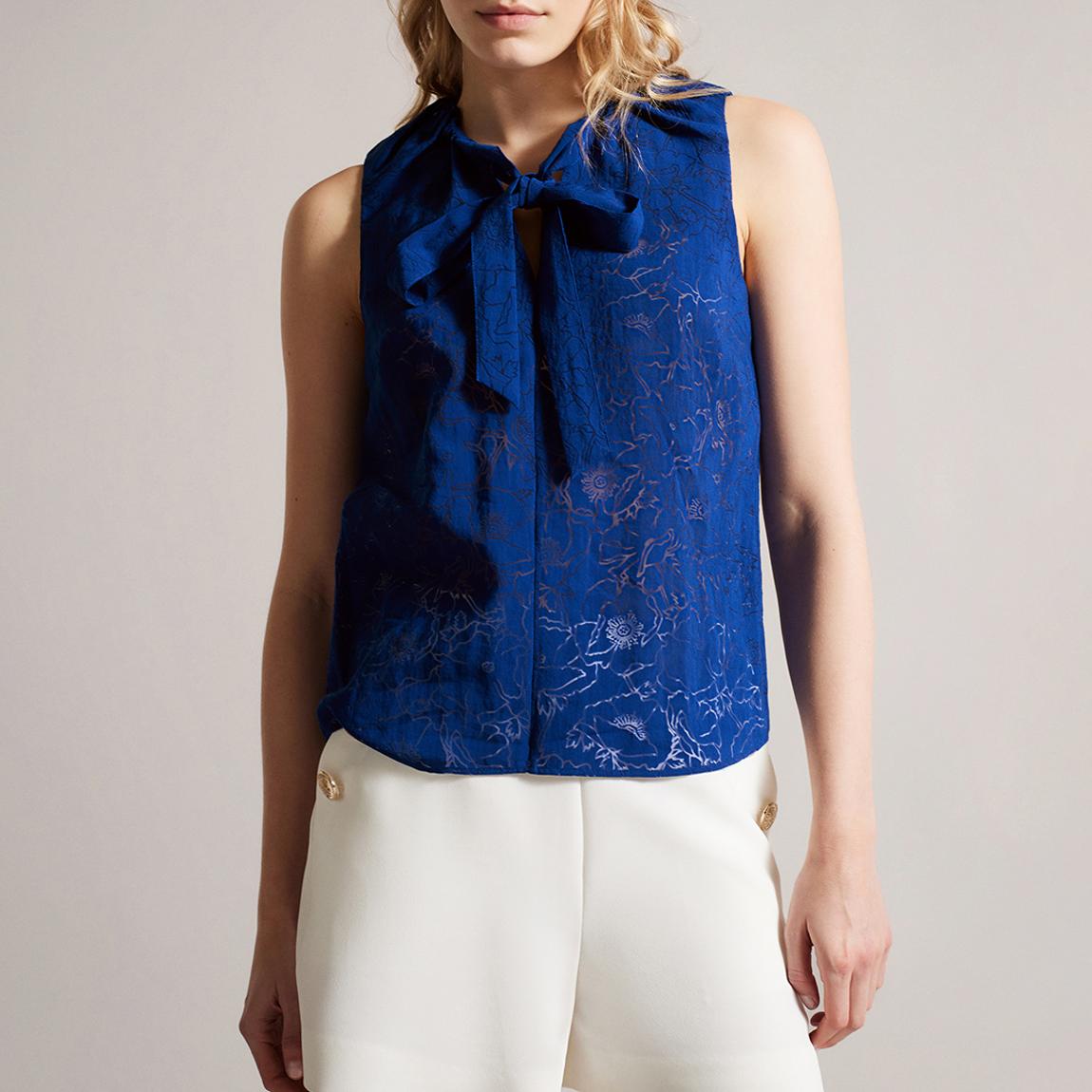 Blue Adelaai Sleeveless Top main product photo