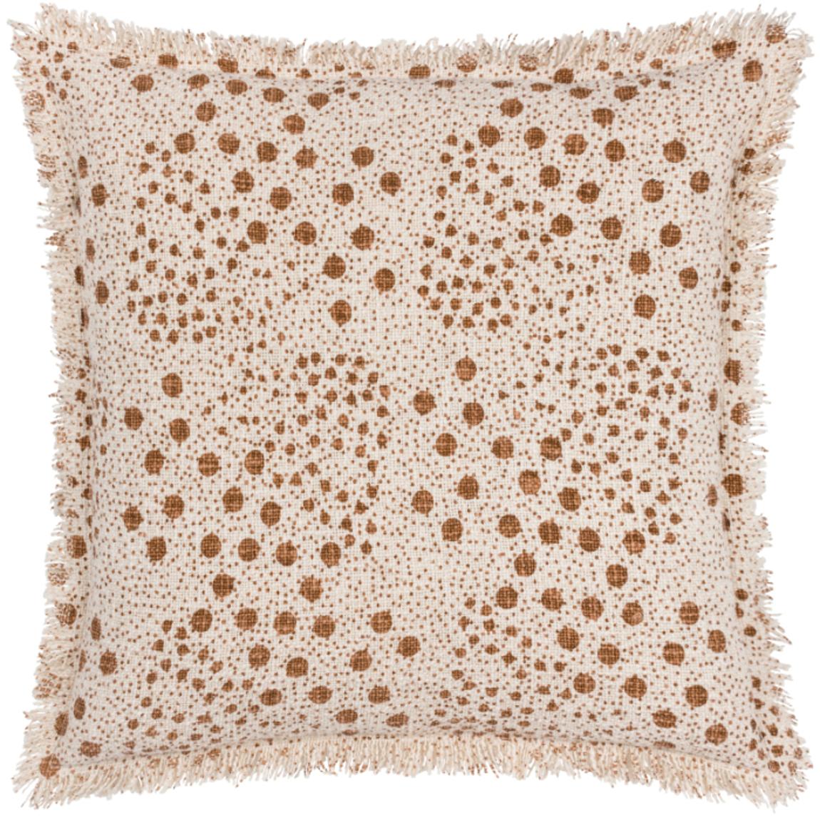 Hara Woven Fringed 50 x 50cm Cushion, Yolk main product photo