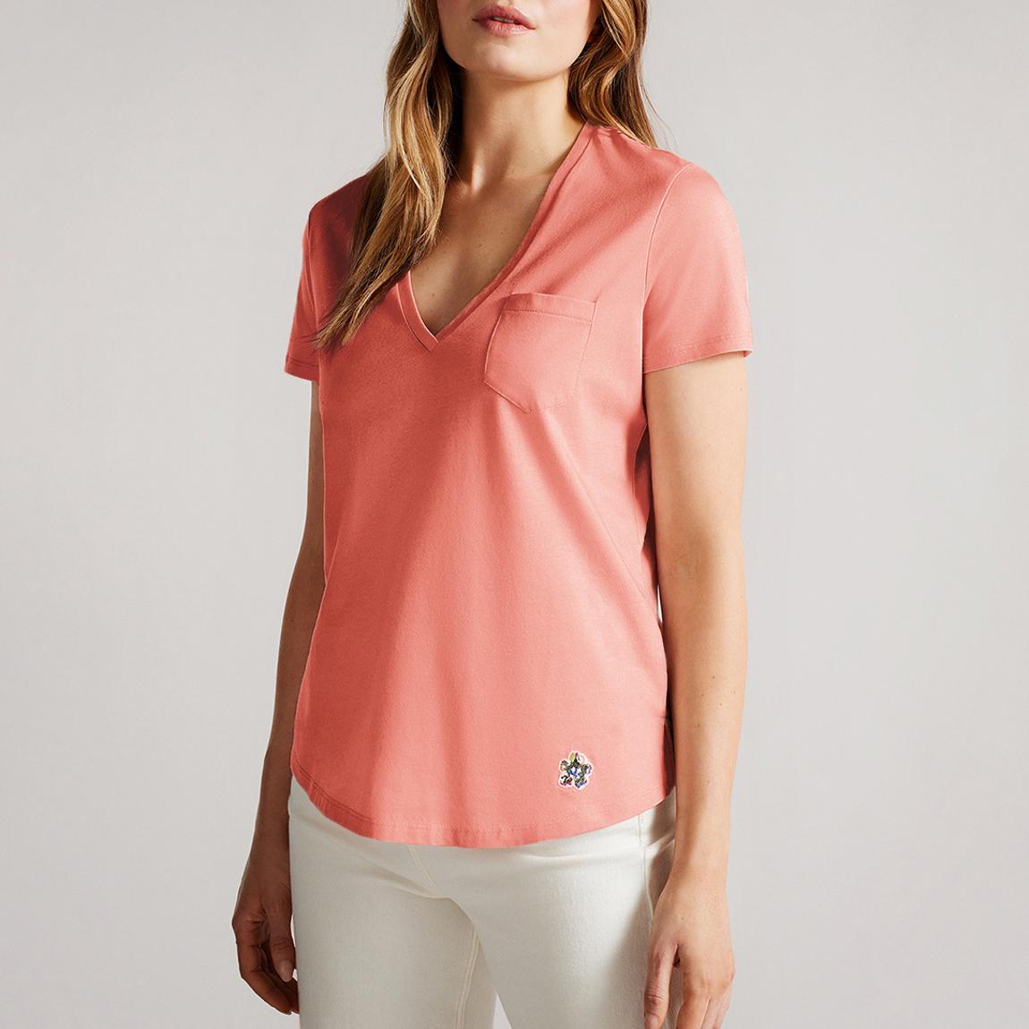 Coral Lovage Easy Fit Cotton T Shirt main product photo
