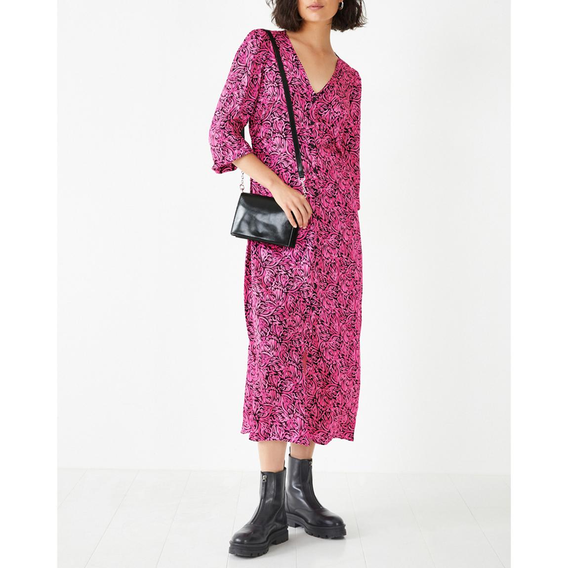 Multi Lucia Satin Printed Midi Dress main product photo