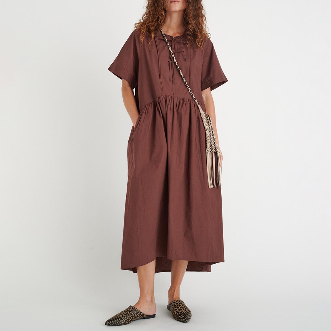 Brown Ronyal Cotton Dress main product photo