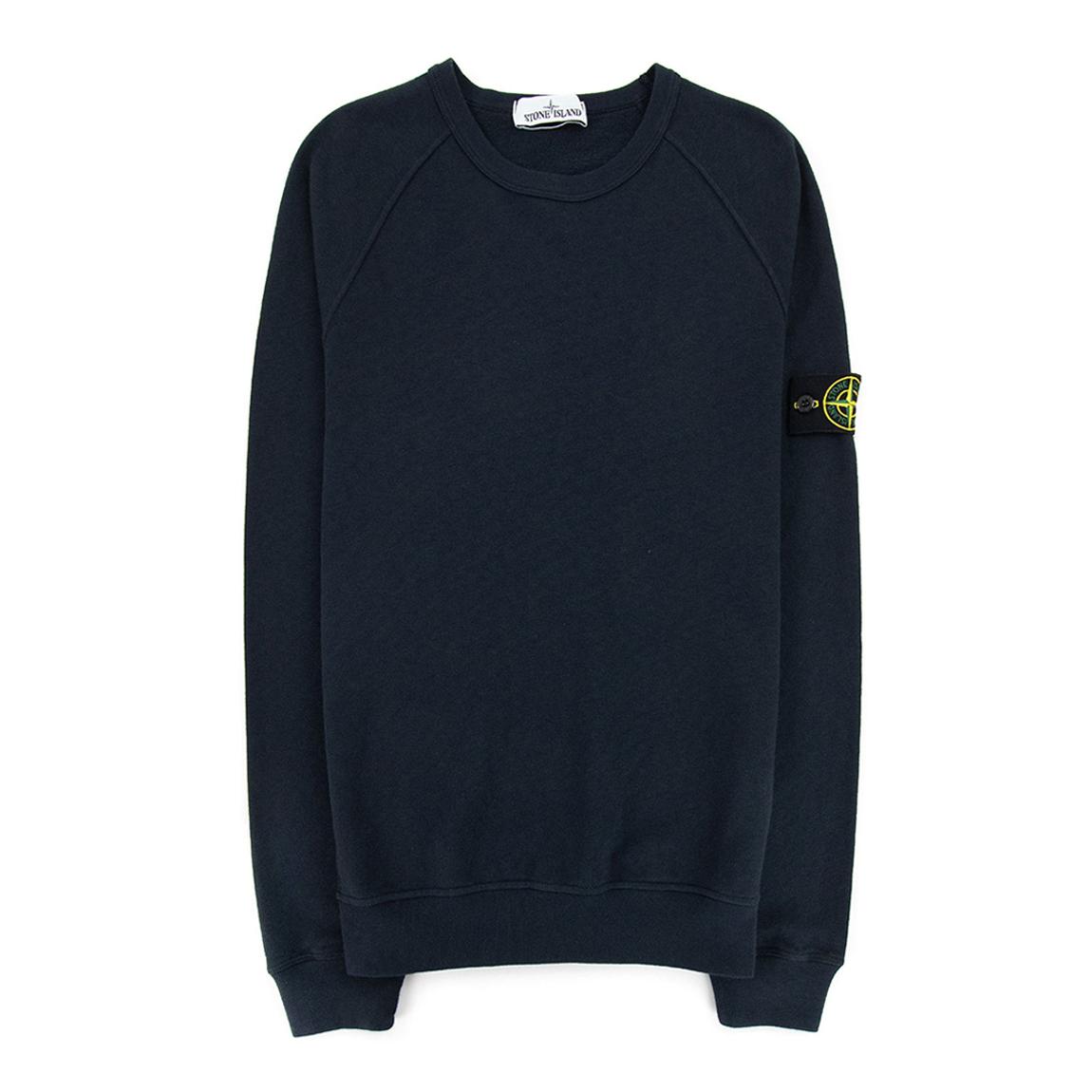 Navy Garment Dyed Cotton Sweatshirt main product photo