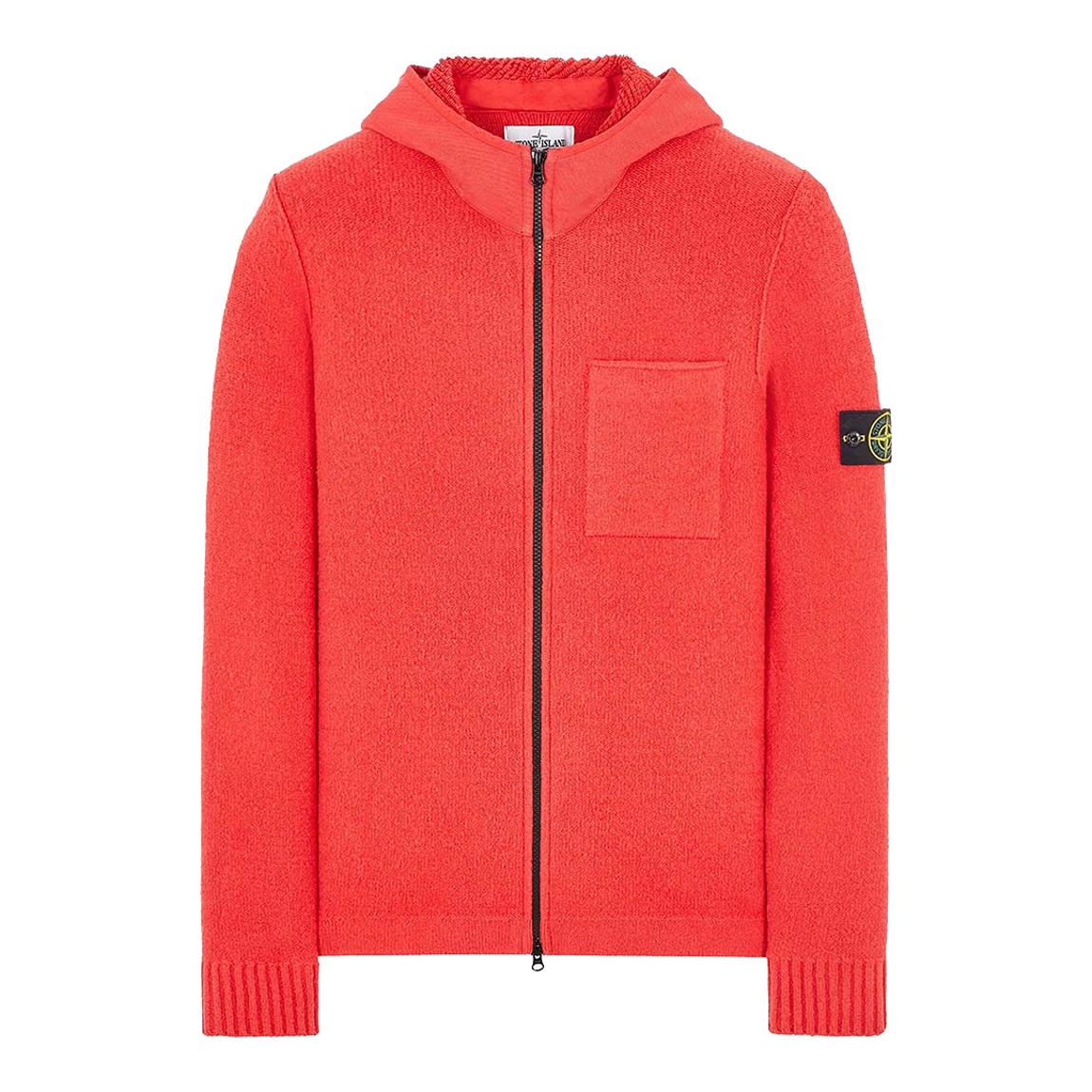 Red Cotton Zipped Hoodie main product photo