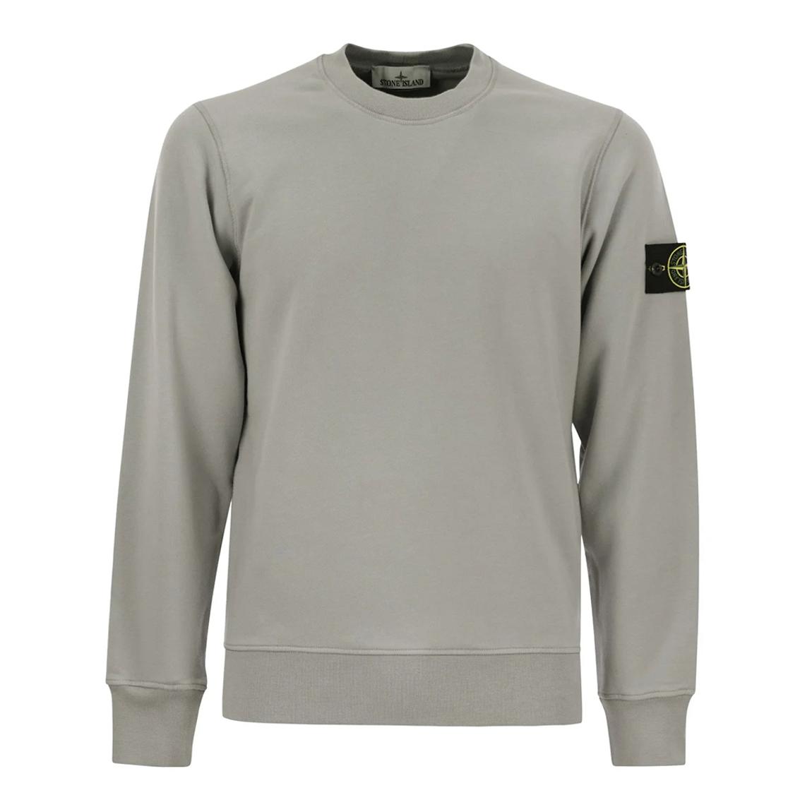 Pale Grey Crew Neck Cotton Sweatshirt main product photo