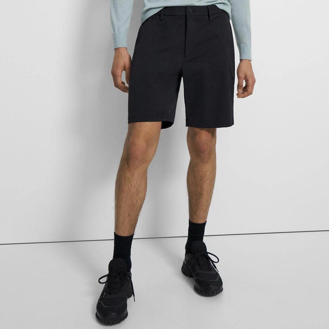 Navy Zaine Cotton Blend Shorts main product photo
