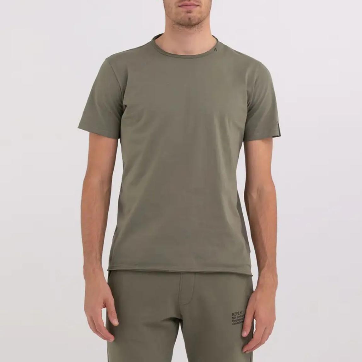 Green Raw Cut Cotton T-Shirt main product photo