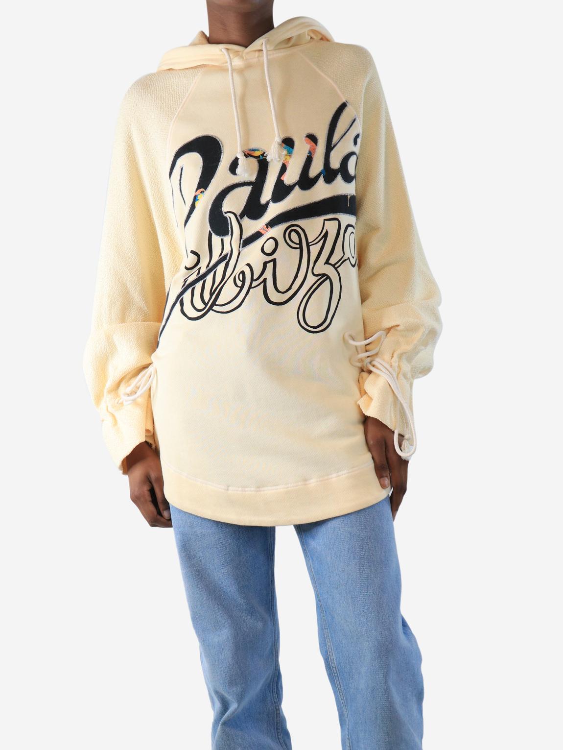 Cream oversized hoodie main product photo