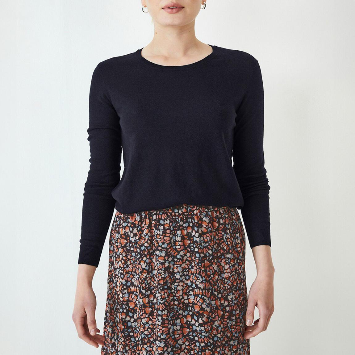 Black Fine Clara Wool Blend Jumper main product photo