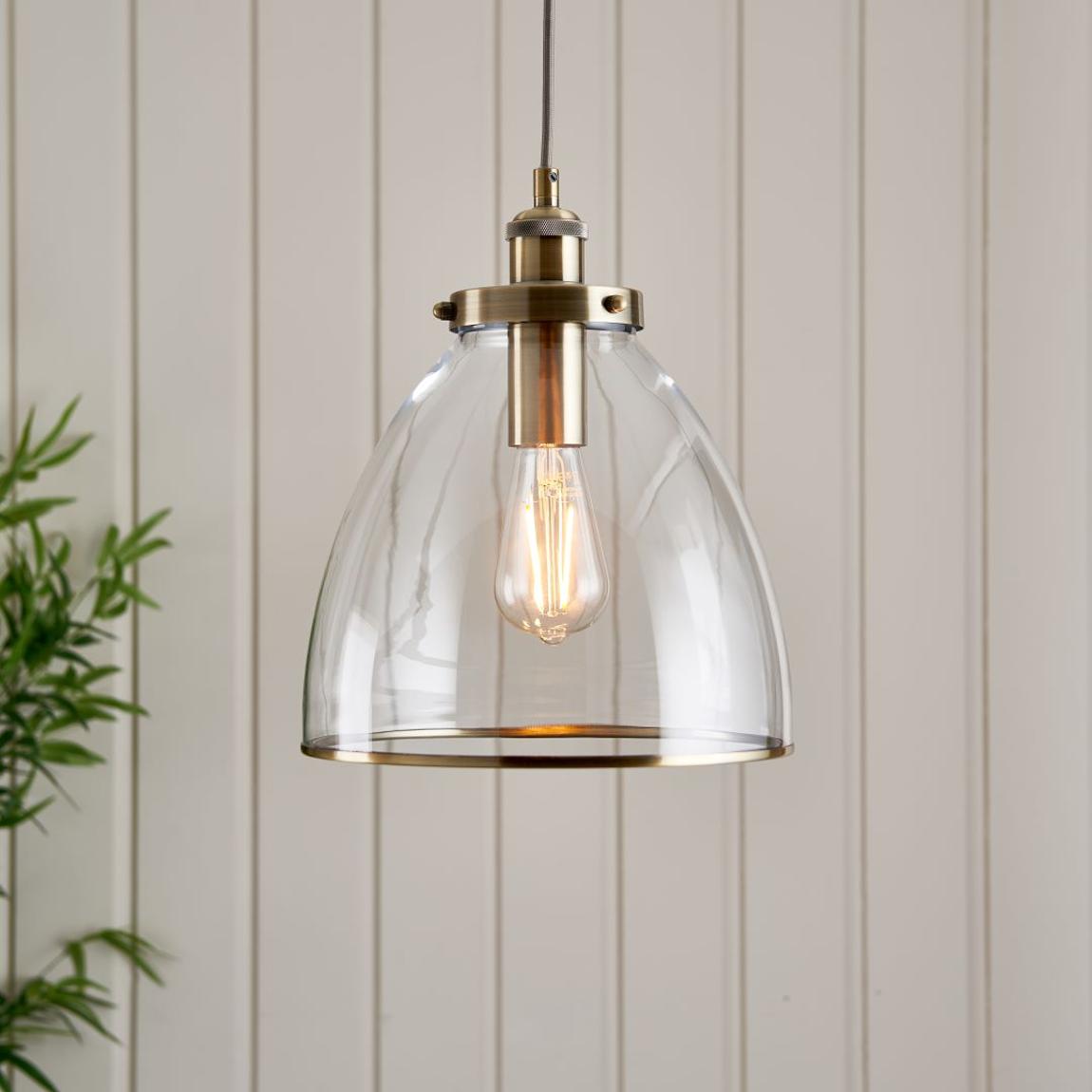 Brunswick Antique Brass Ceiling Pendant main product photo