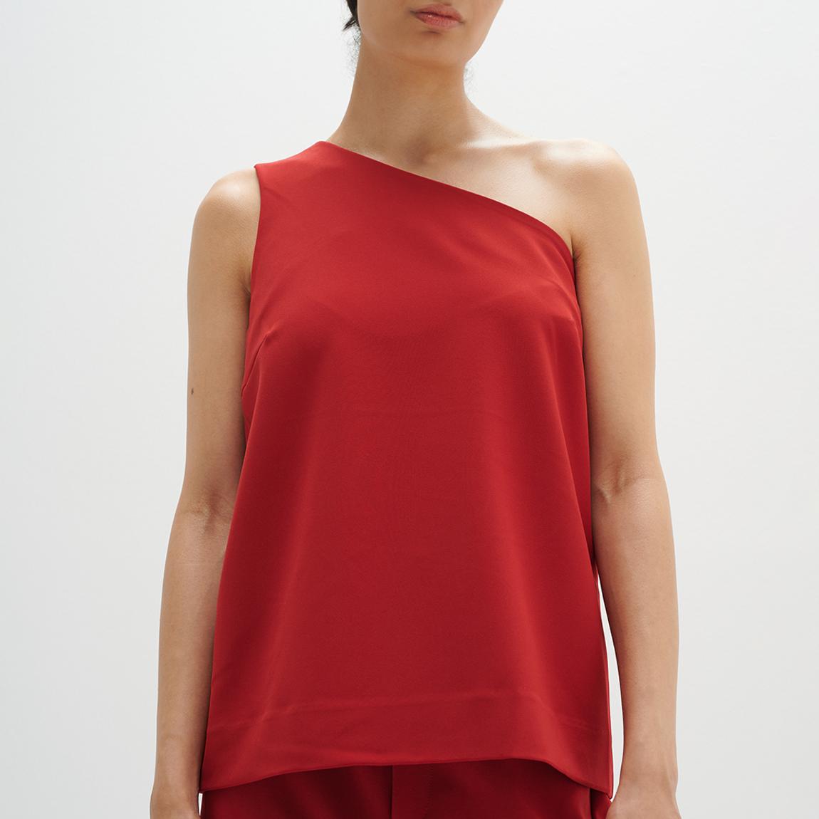 Red Ilma One Shoulder Top main product photo